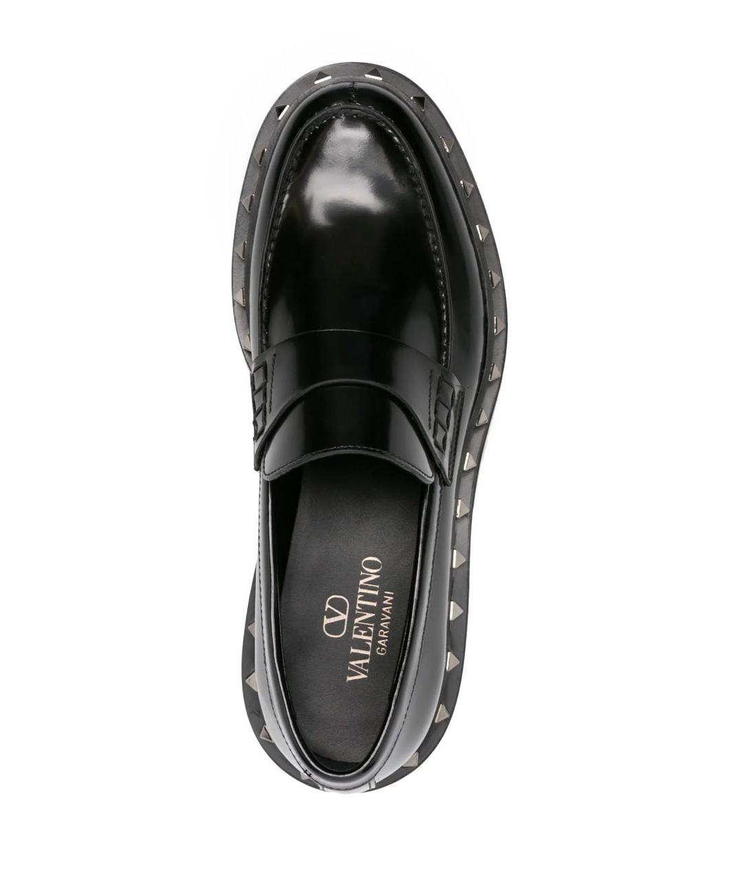 VALENTINO Черные кожаные брогги и оксфорды, фото 4