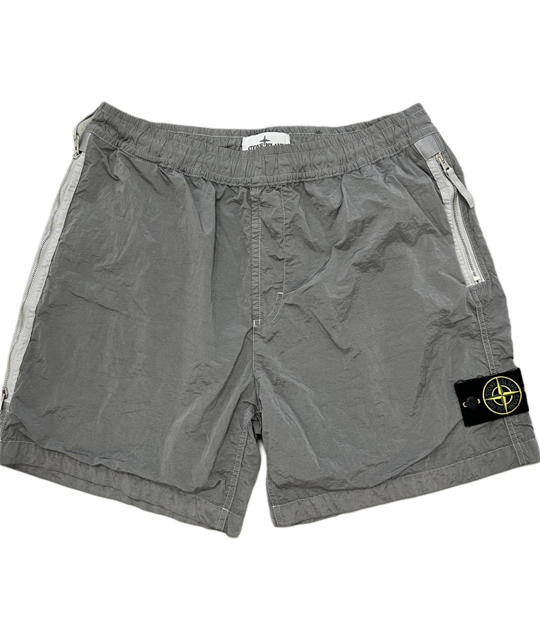 STONE ISLAND Серебряные шорты, фото 1