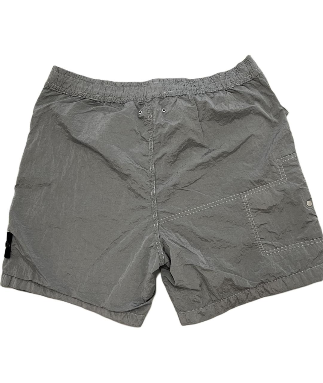 STONE ISLAND Серебряные шорты, фото 2