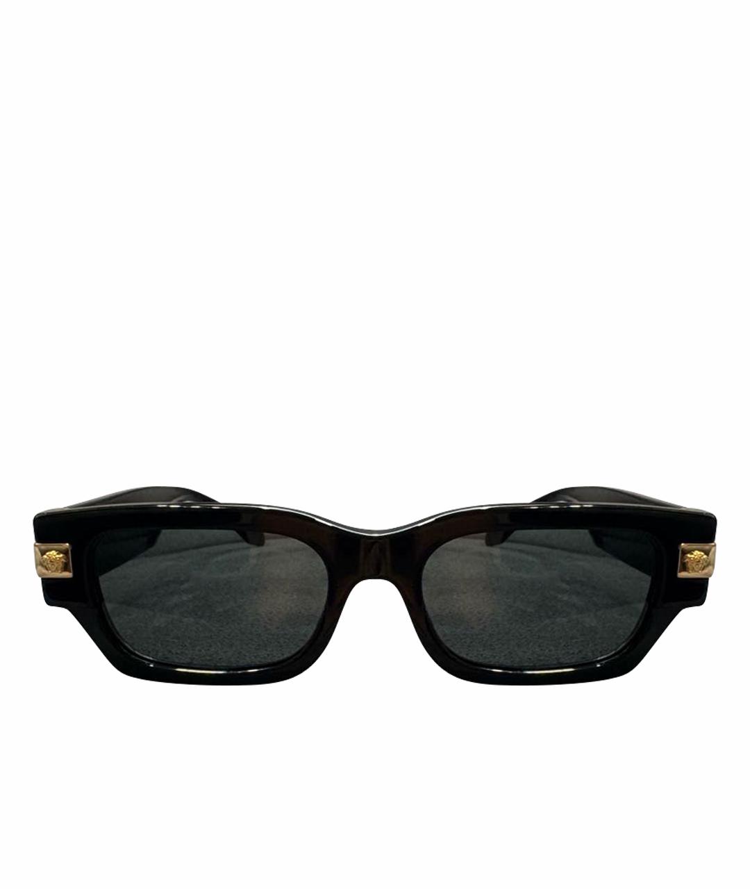 VERSACE Черные пластиковые солнцезащитные очки, фото 1