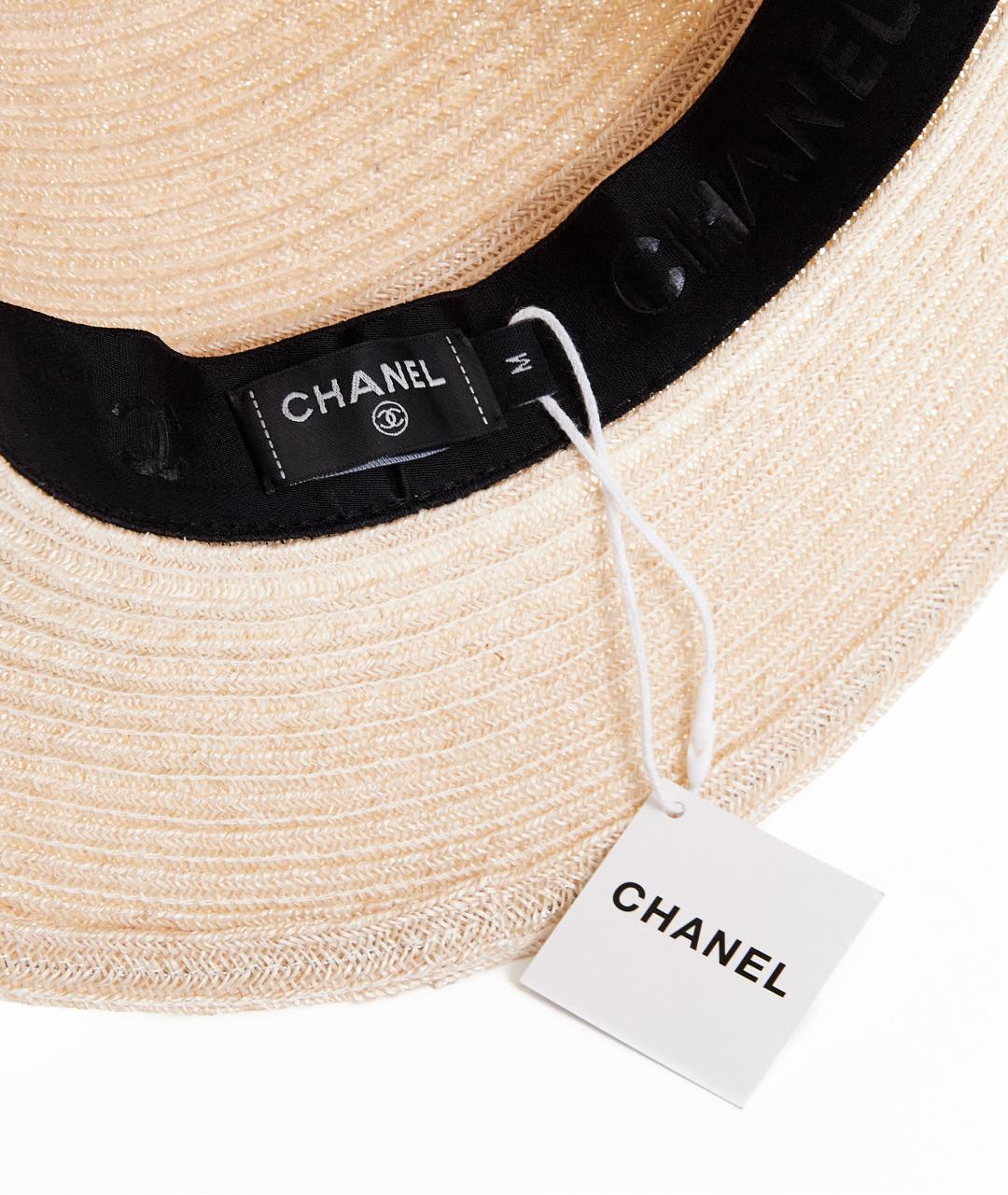 CHANEL Бежевая соломенная шляпа, фото 3