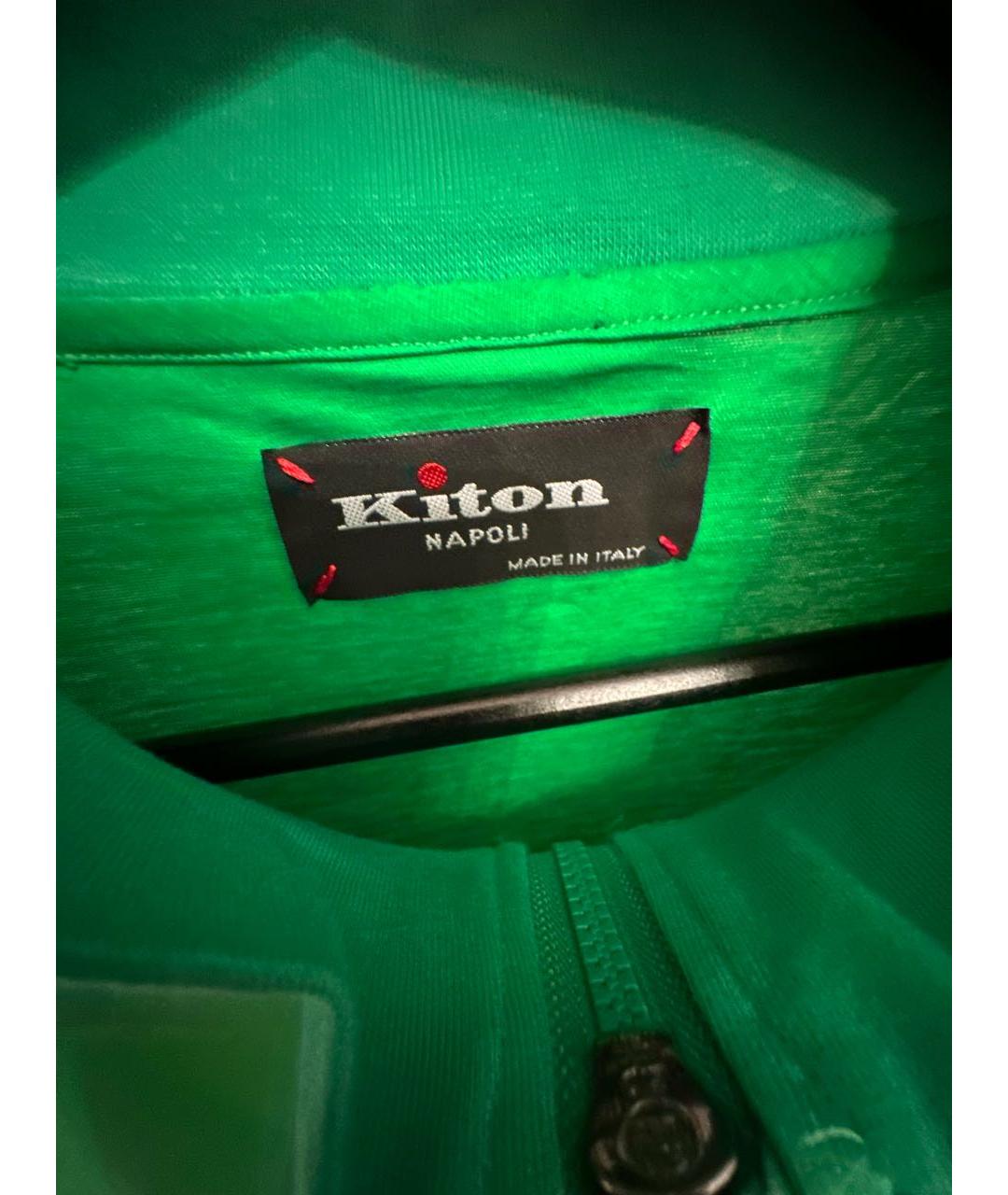 KITON Зеленый хлопковый джемпер / свитер, фото 3