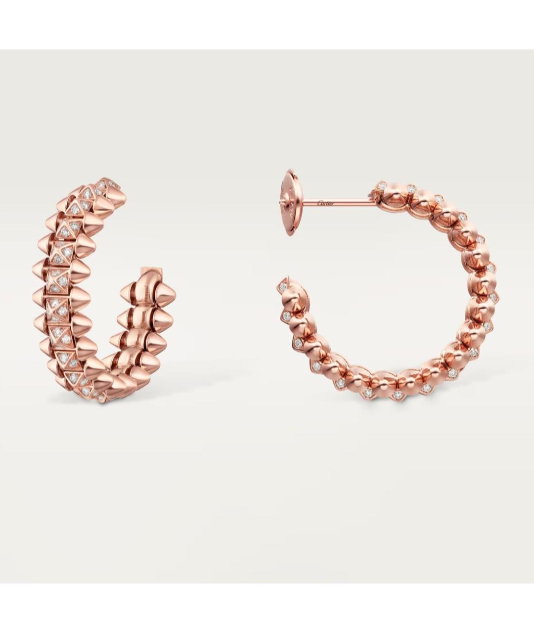 CARTIER Желтые серьги из розового золота, фото 4