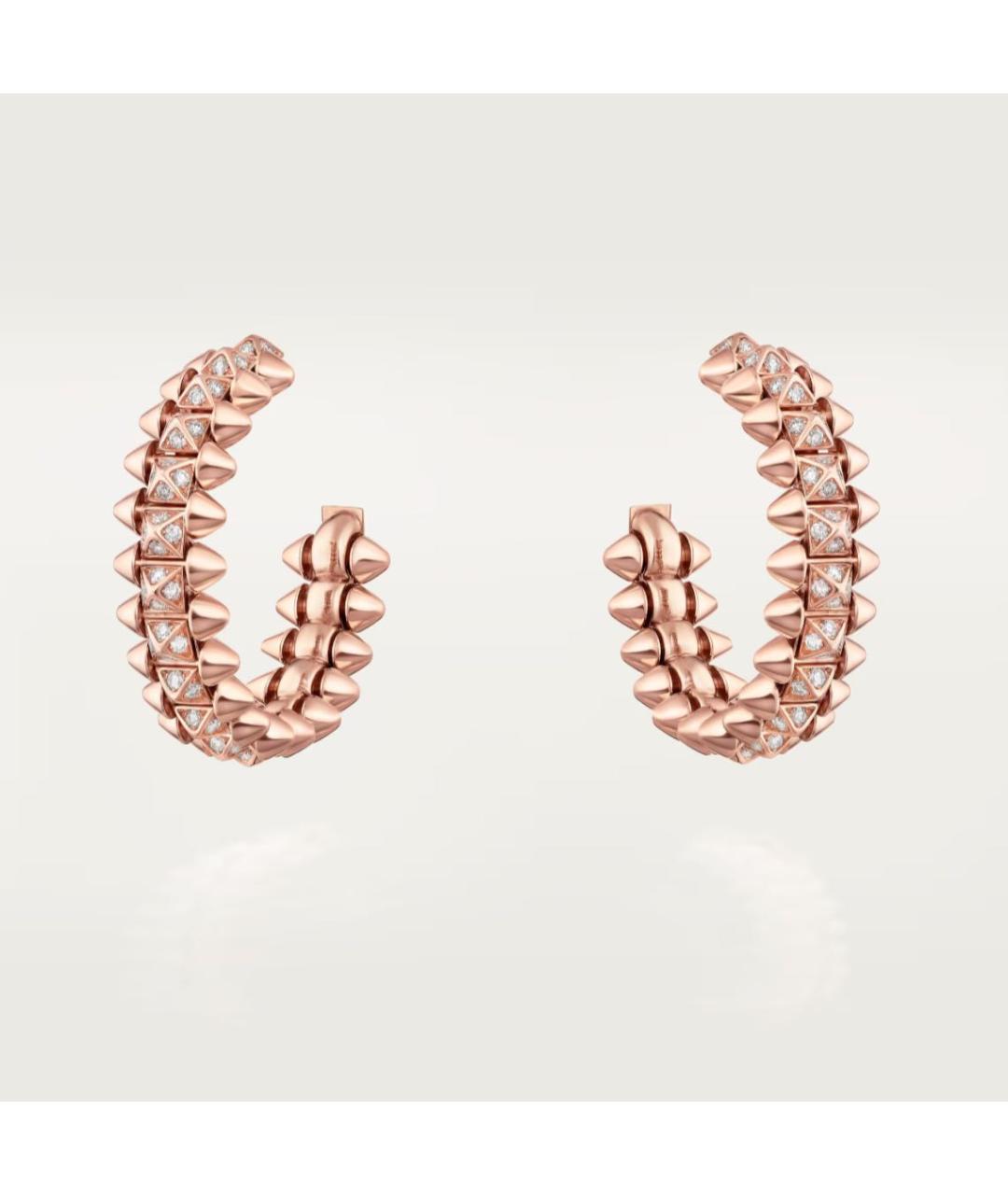 CARTIER Желтые серьги из розового золота, фото 5