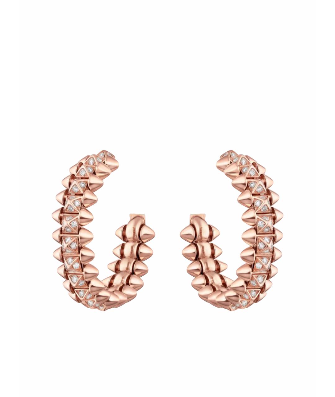 CARTIER Желтые серьги из розового золота, фото 1
