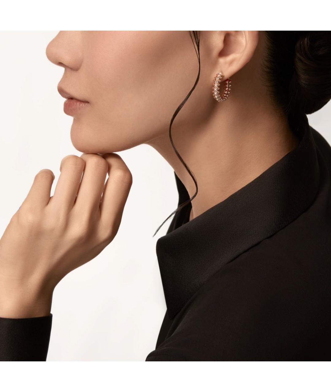 CARTIER Желтые серьги из розового золота, фото 2