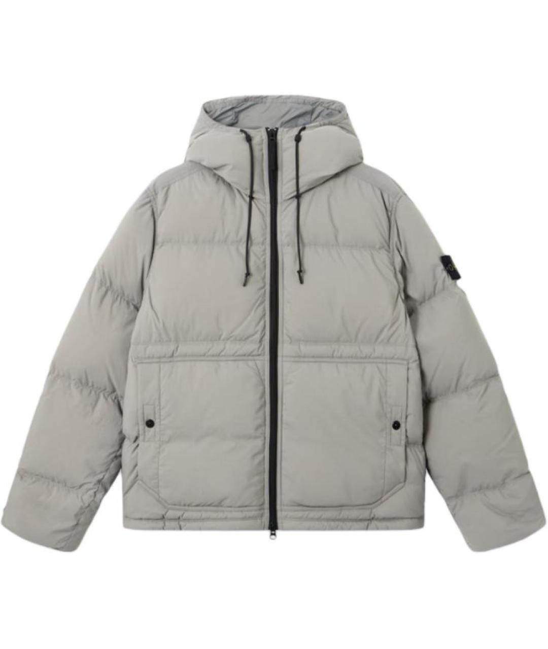 STONE ISLAND Серый пуховик, фото 1