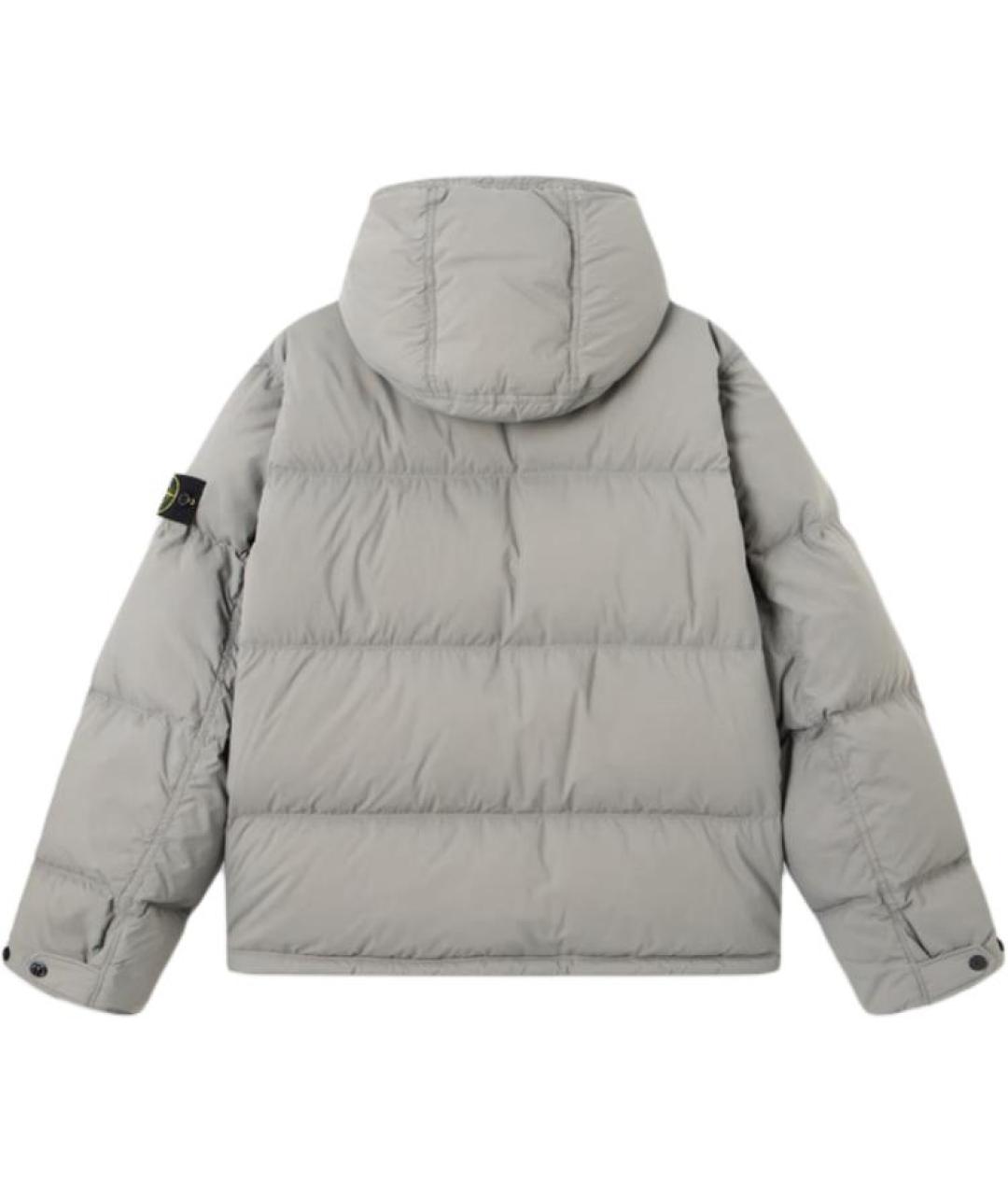 STONE ISLAND Серый пуховик, фото 2