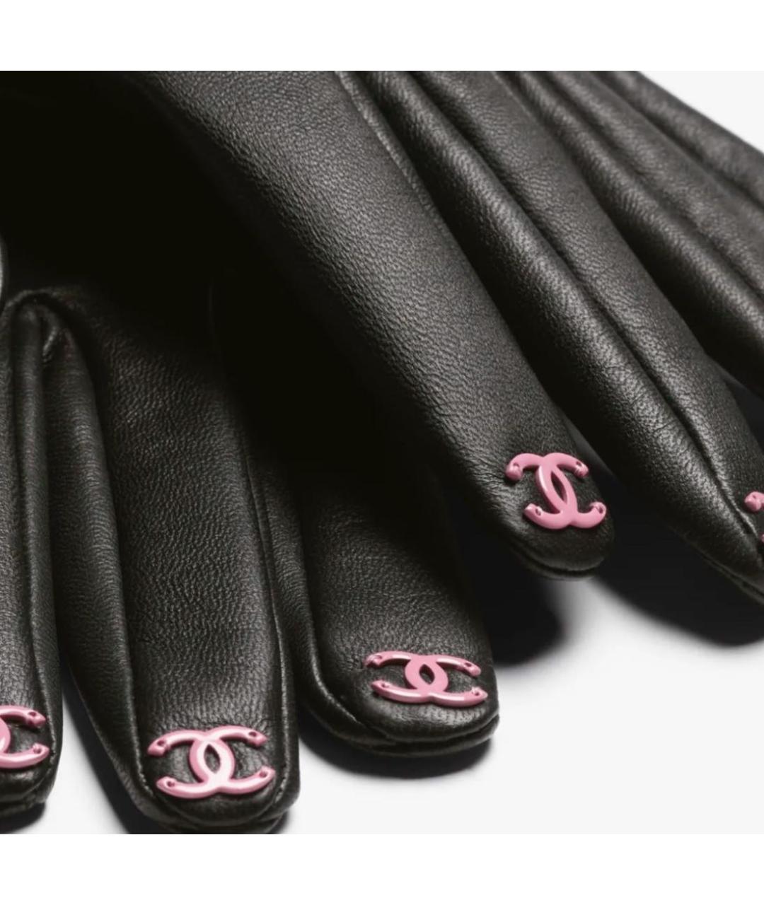 CHANEL Черные кожаные перчатки, фото 3
