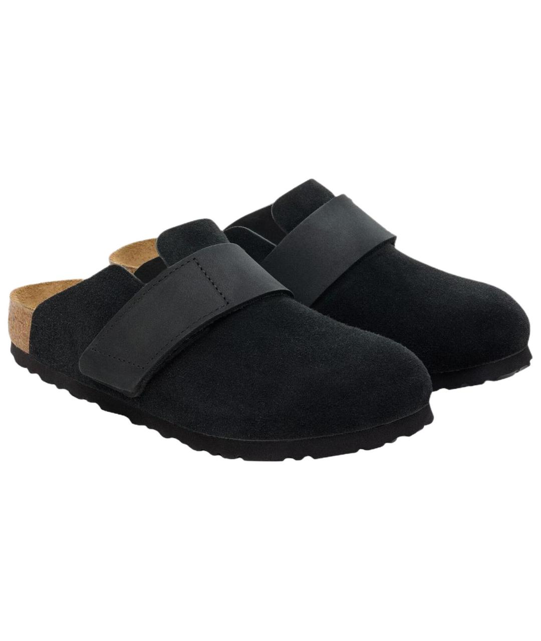 BIRKENSTOCK Черные замшевые мюли, фото 3