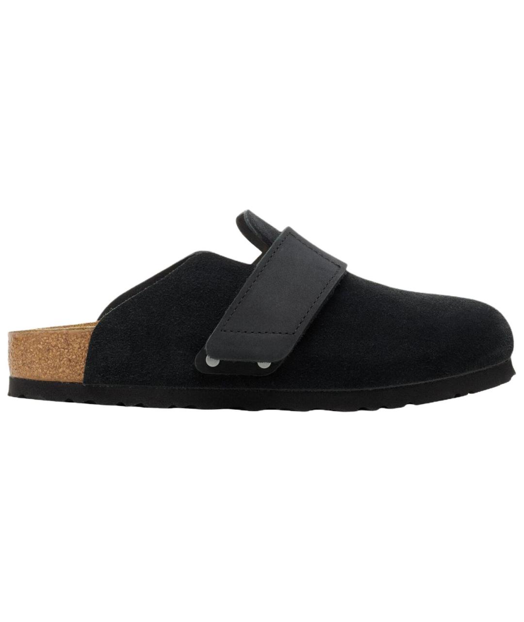 BIRKENSTOCK Черные замшевые мюли, фото 1