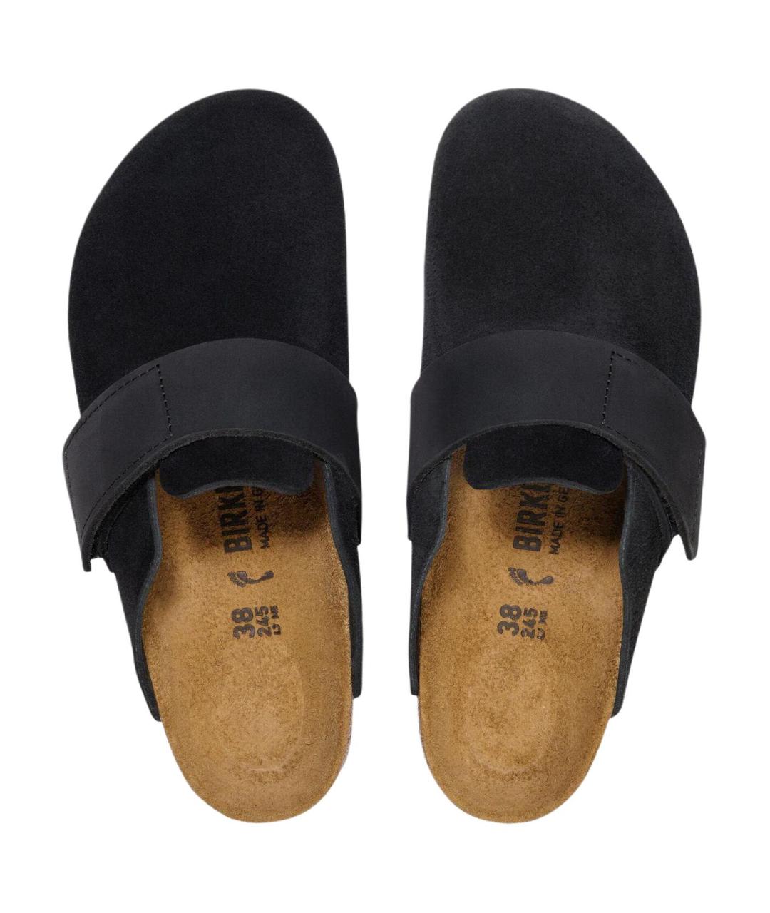 BIRKENSTOCK Черные замшевые мюли, фото 4