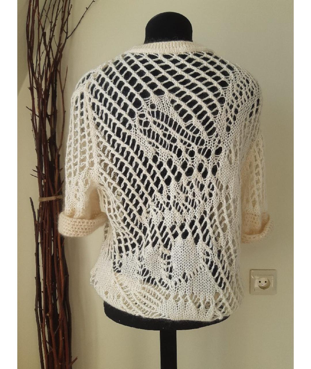 ERMANNO SCERVINO Белый шерстяной джемпер / свитер, фото 2