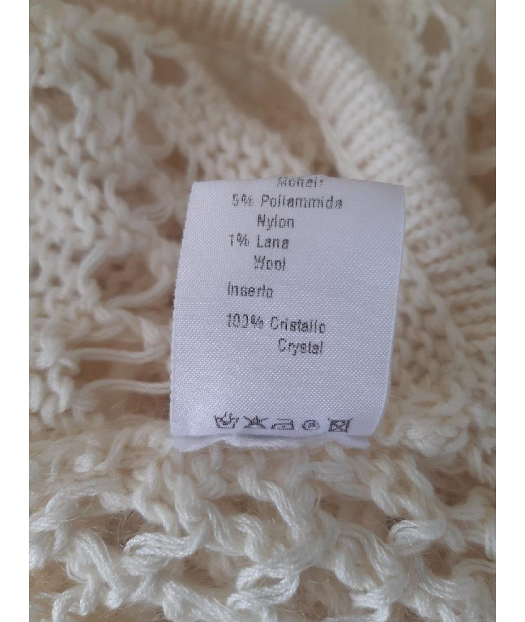 ERMANNO SCERVINO Белый шерстяной джемпер / свитер, фото 6