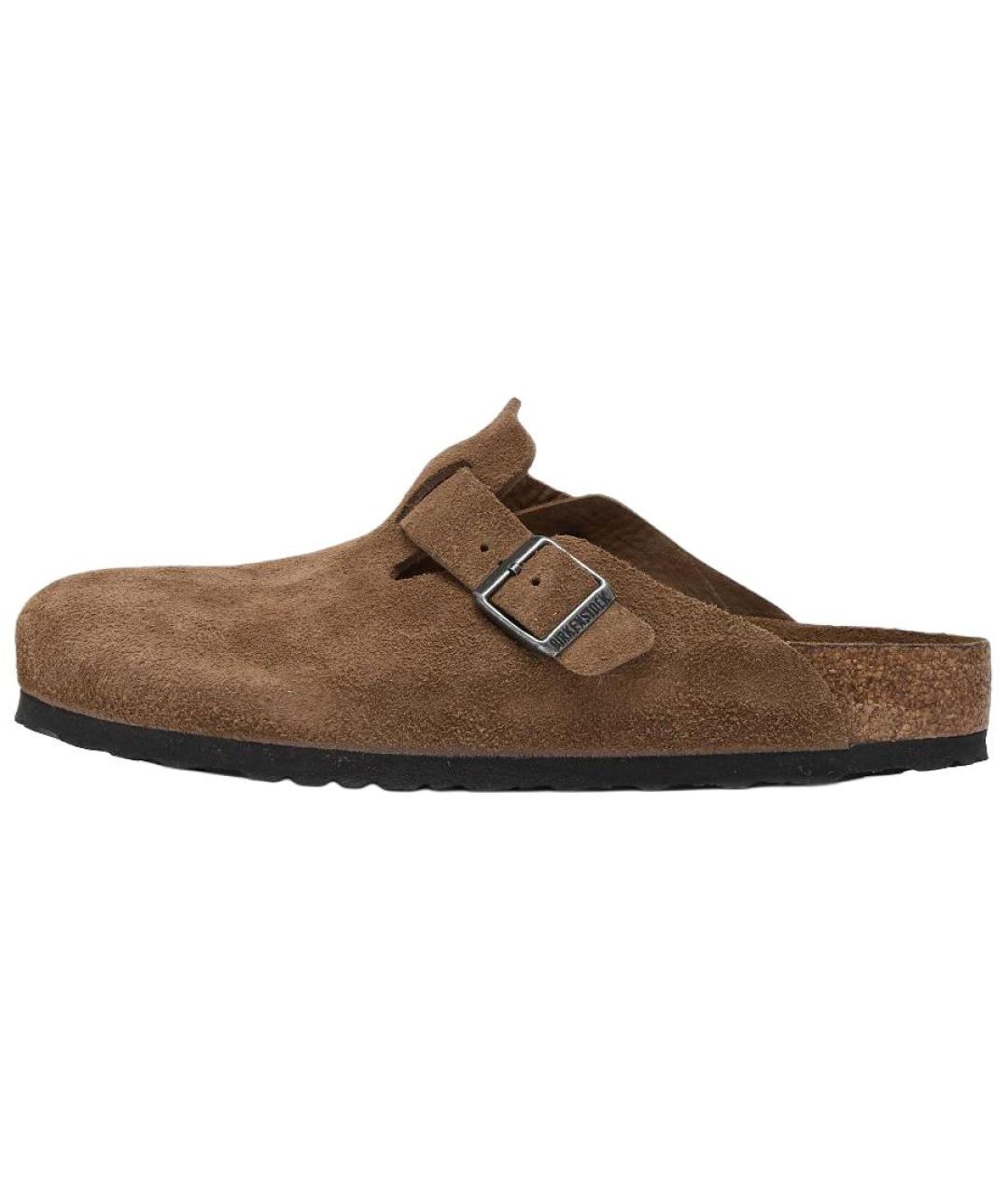 BIRKENSTOCK Коричневые замшевые слипоны, фото 6