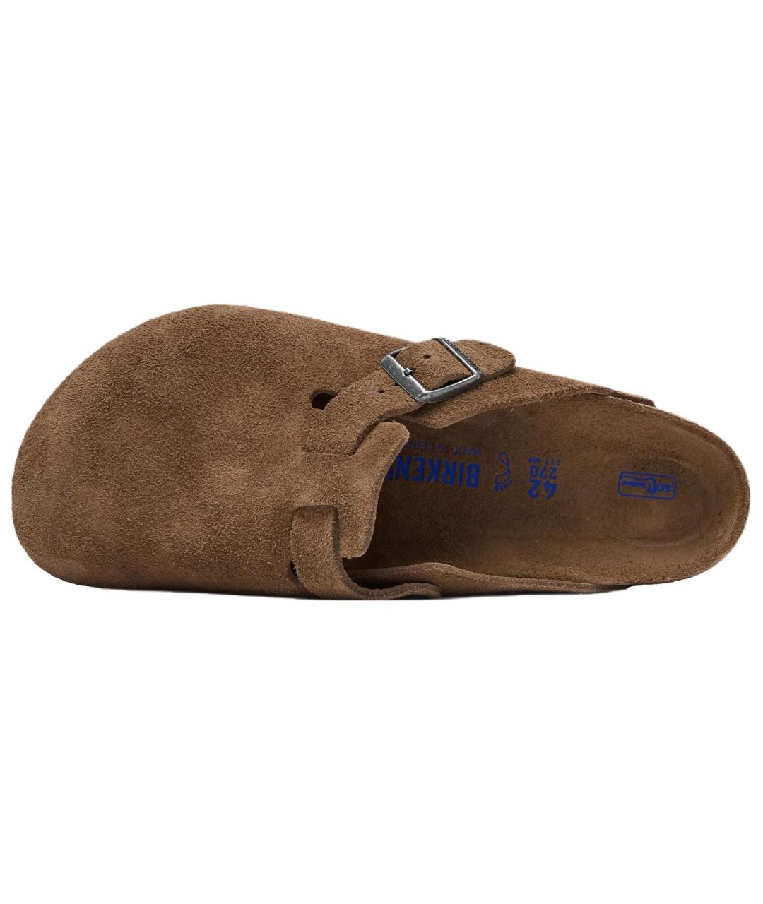 BIRKENSTOCK Коричневые замшевые слипоны, фото 4