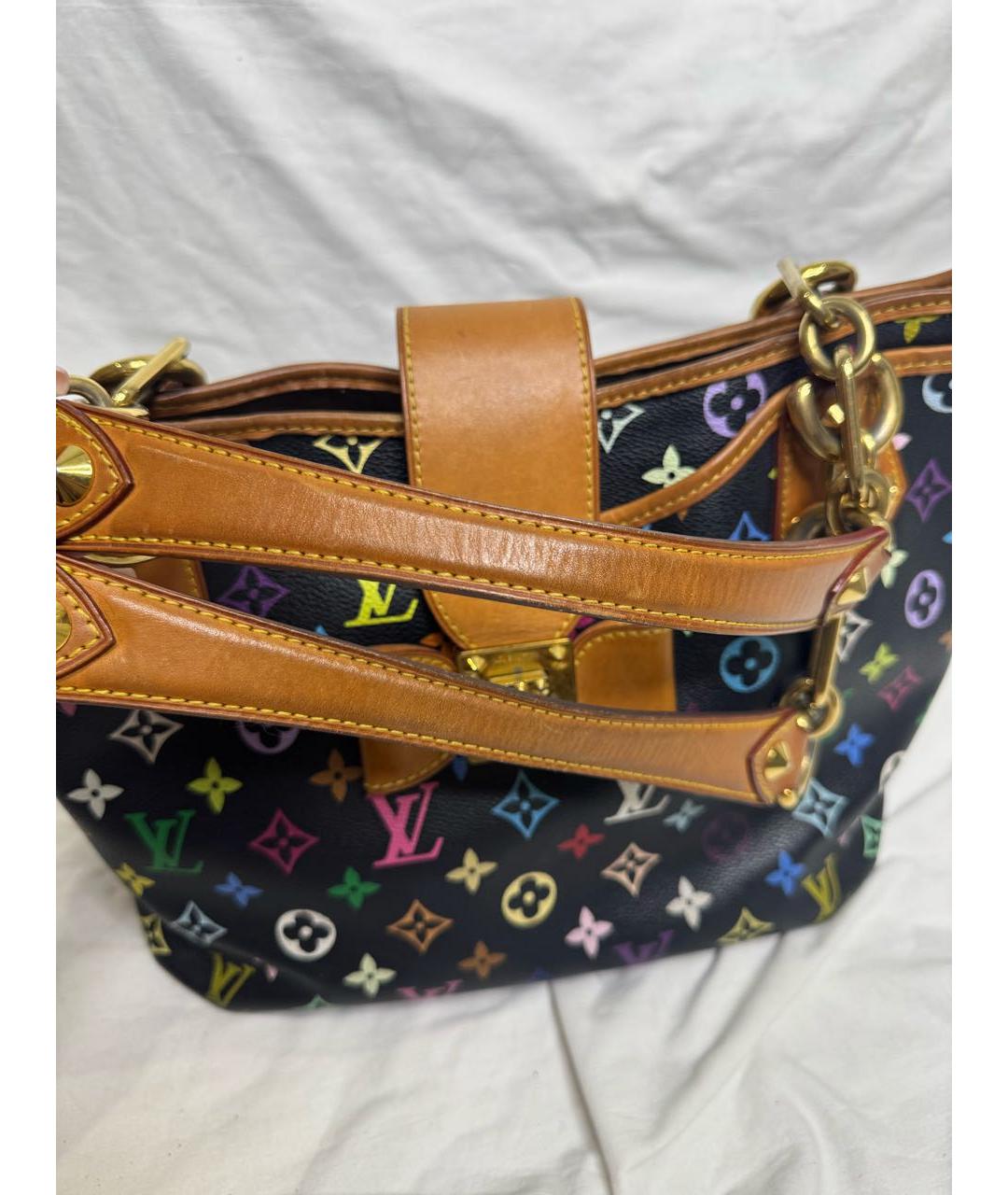 LOUIS VUITTON Черная сумка с короткими ручками, фото 4