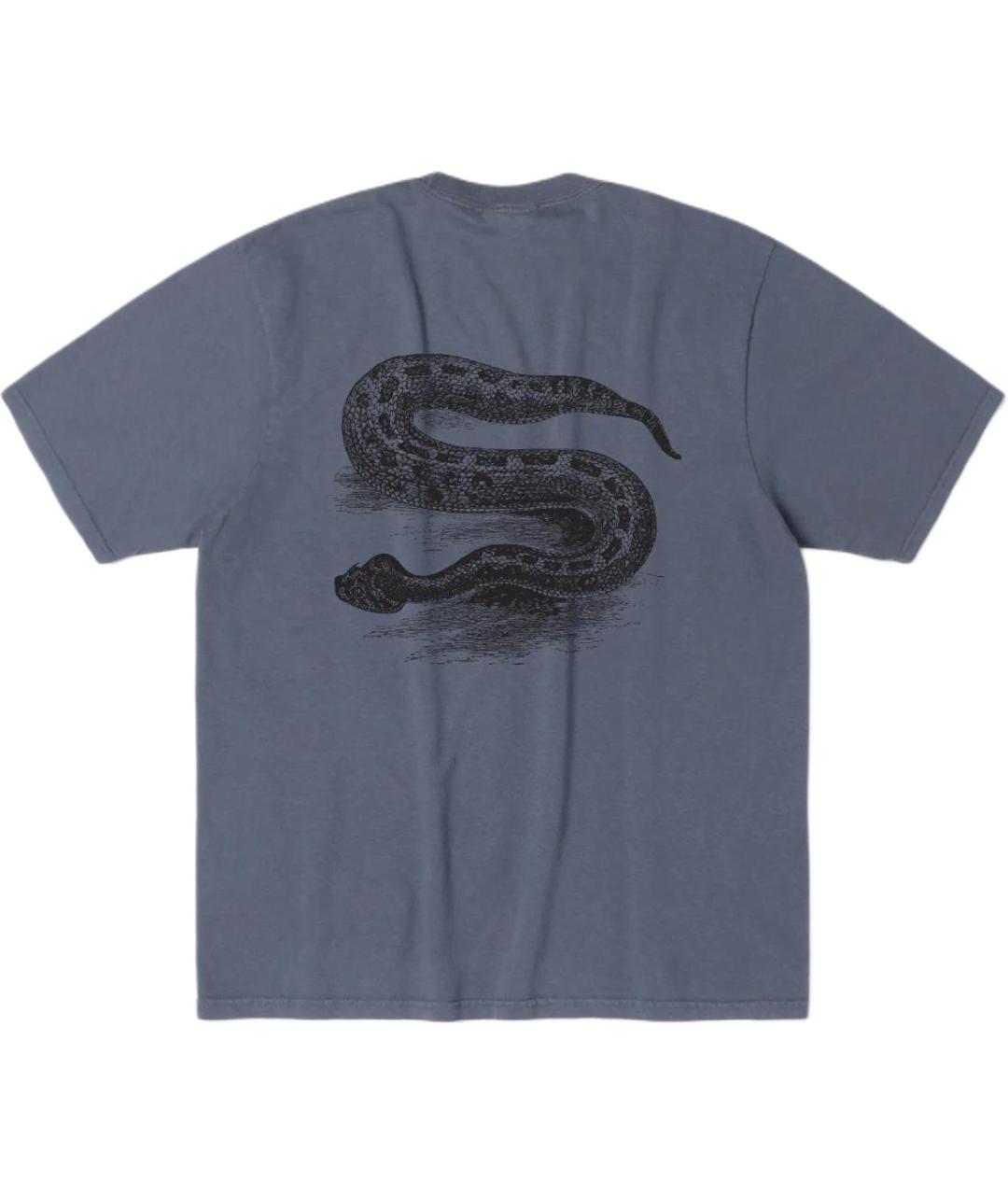 STUSSY Синяя хлопковая футболка, фото 2