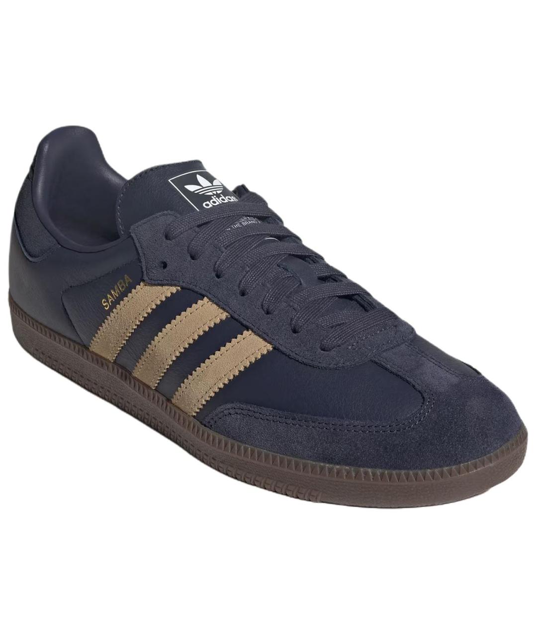 ADIDAS Темно-синие кожаные кеды, фото 3