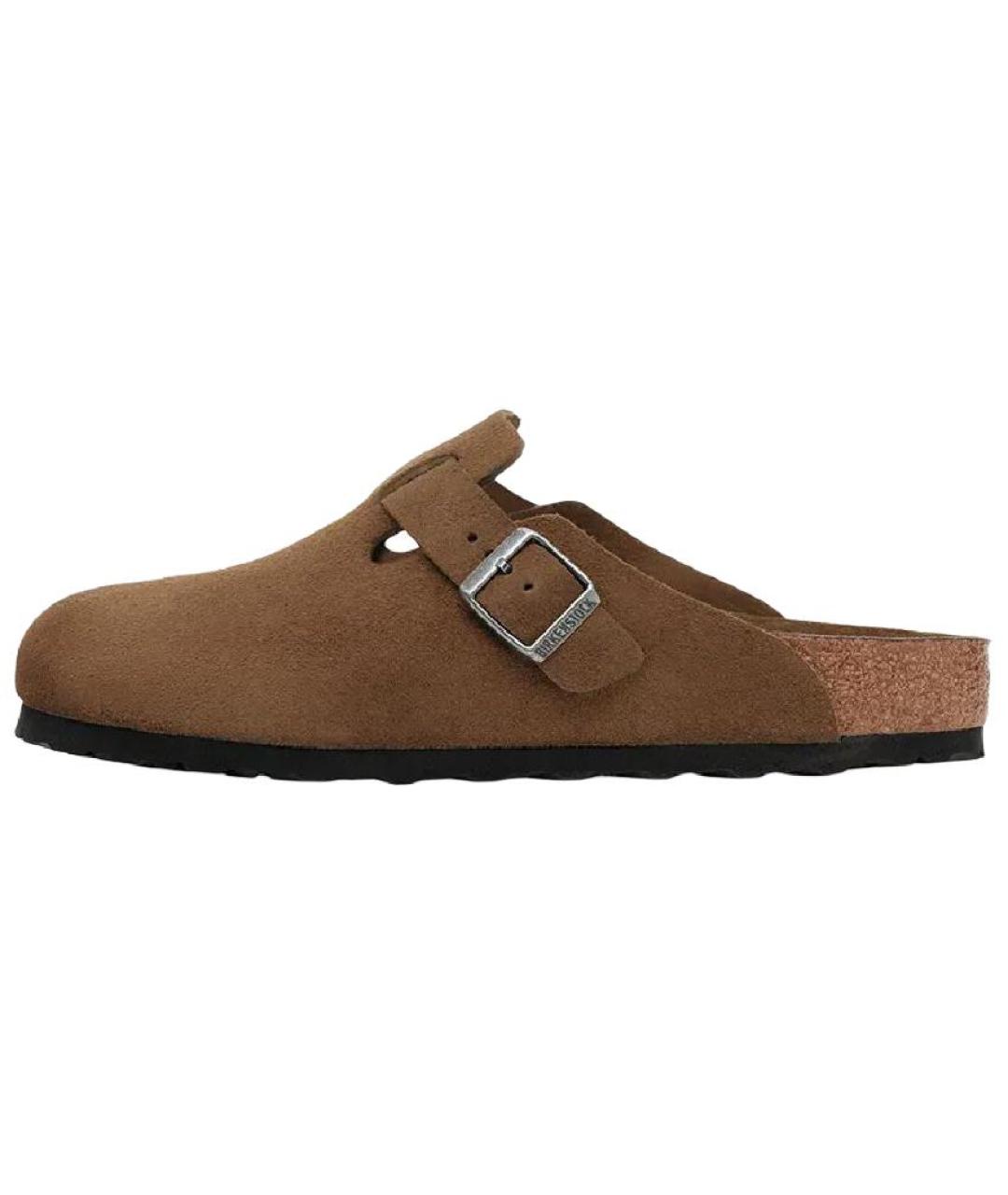 BIRKENSTOCK Коричневые нубуковые мюли, фото 6