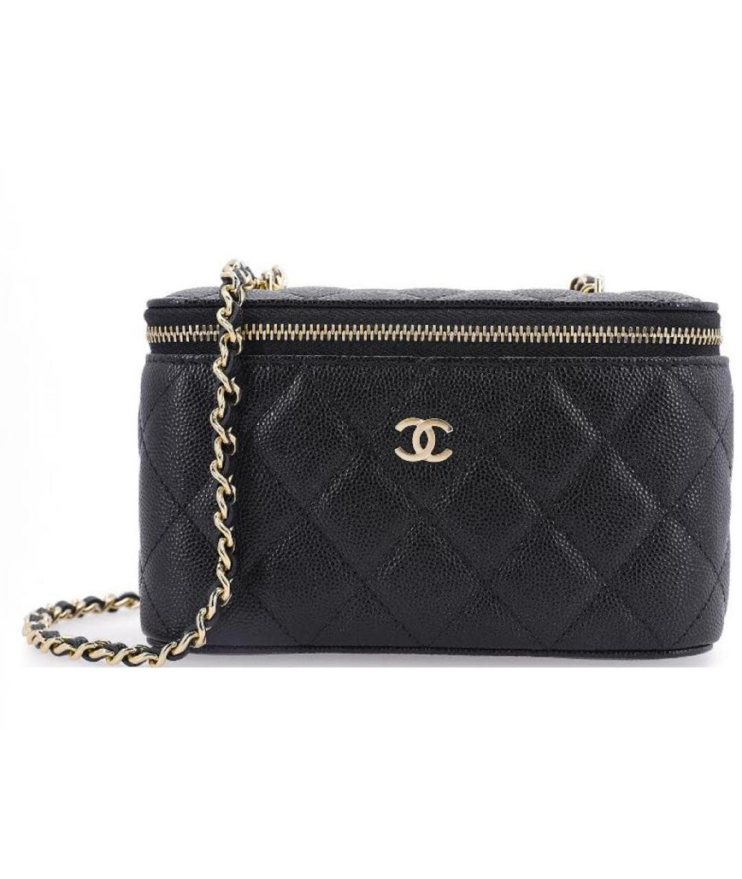 CHANEL Черная кожаная косметичка, фото 7