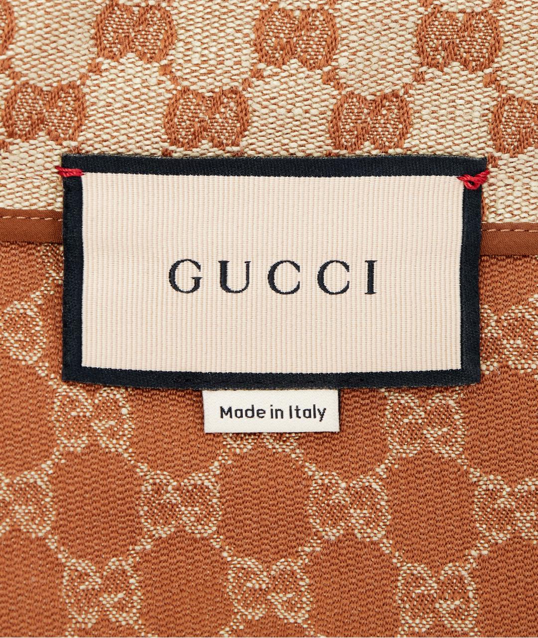 GUCCI Бежевая льняная юбка миди, фото 5