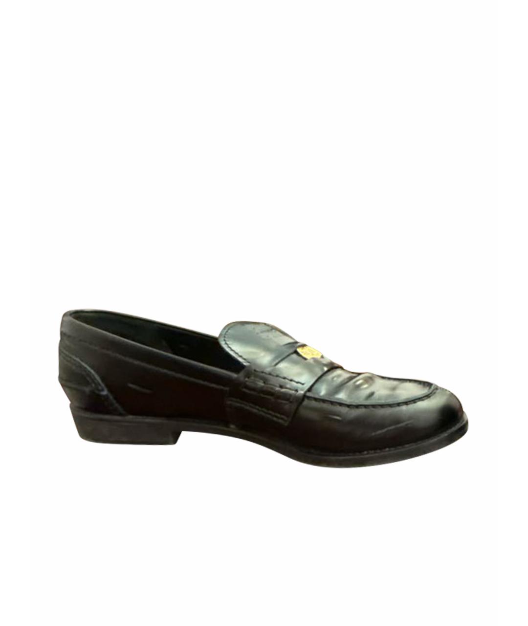 MIU MIU Черные кожаные лоферы, фото 1