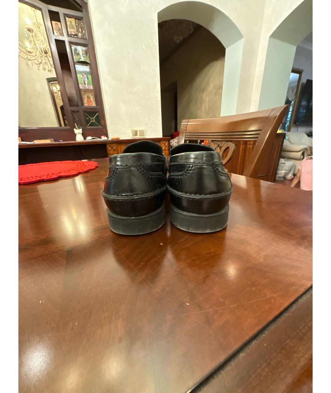 MIU MIU Черные кожаные лоферы, фото 4