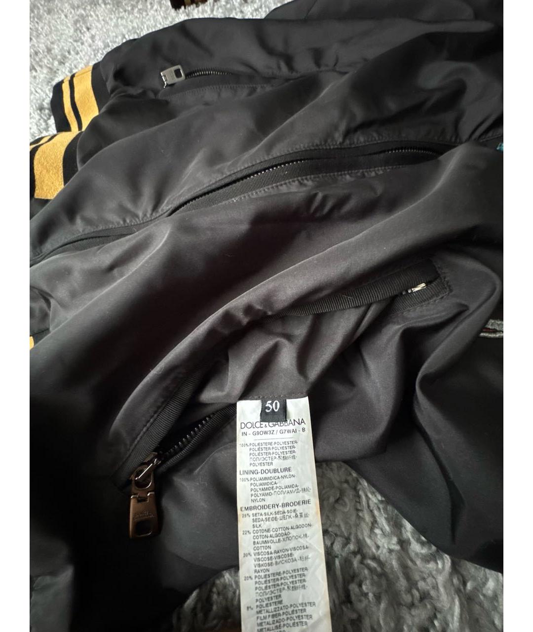 DOLCE&GABBANA Черная полиэстеровая куртка, фото 5