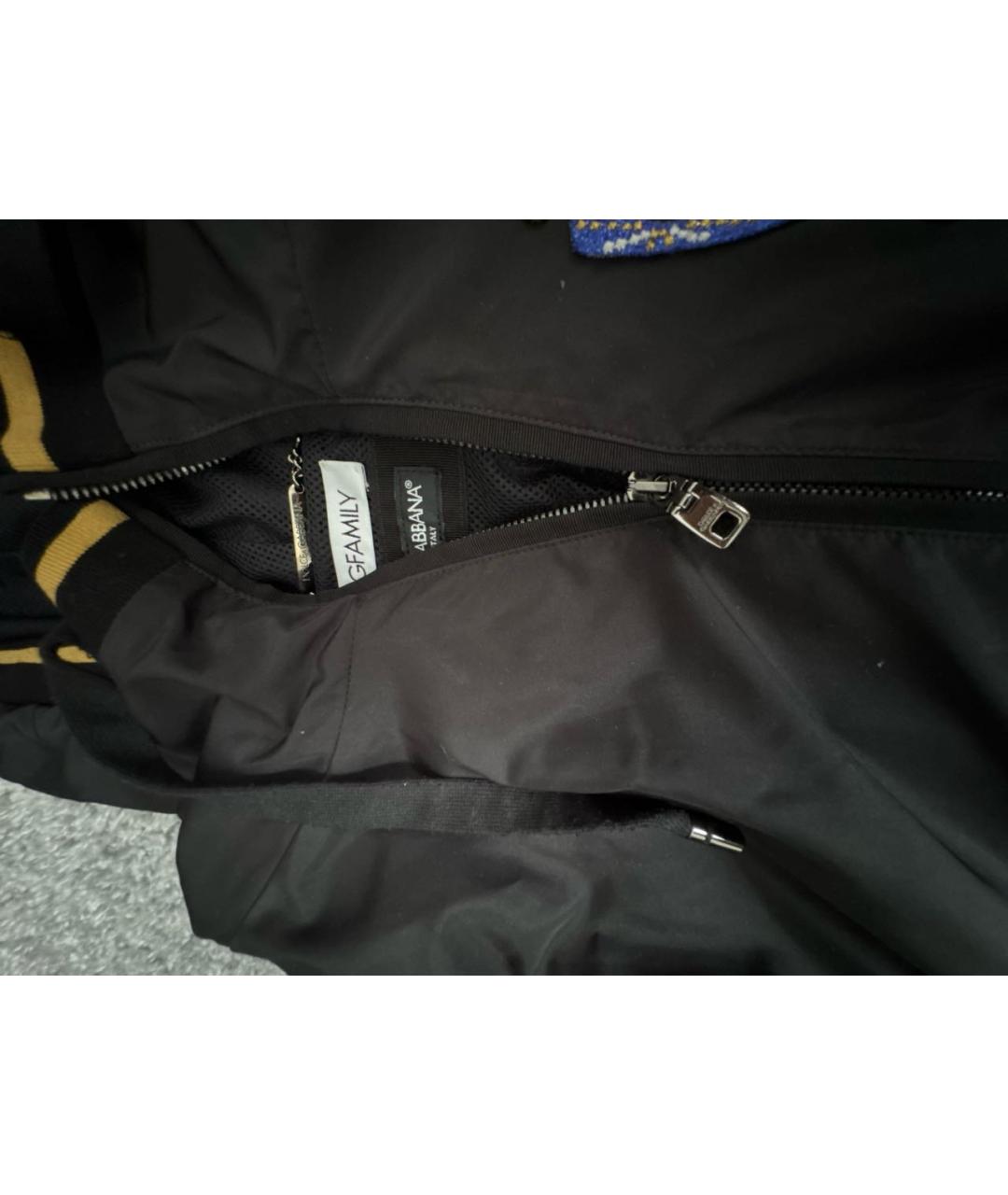 DOLCE&GABBANA Черная полиэстеровая куртка, фото 4