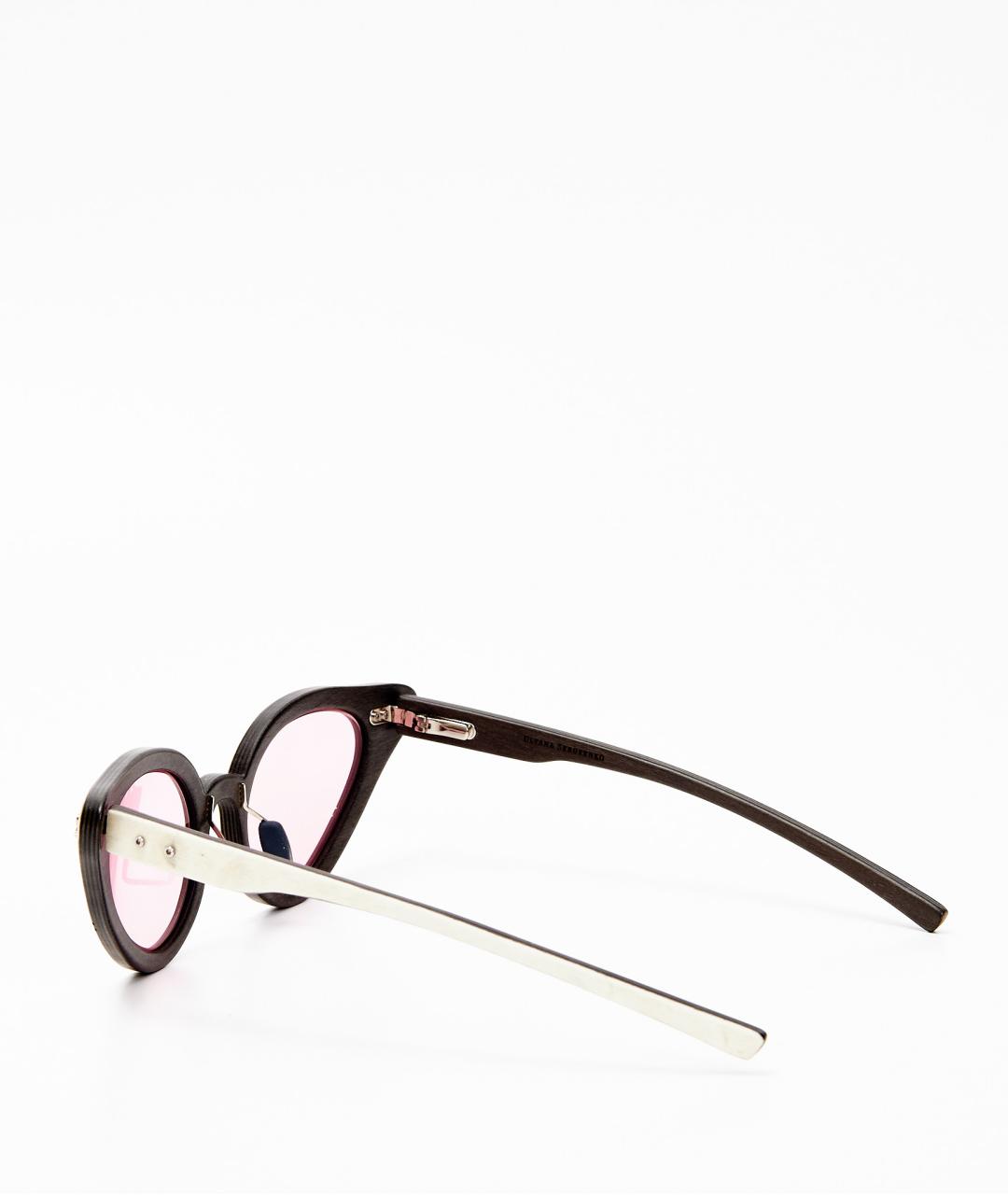 ULYANA SERGEENKO Бежевые деревянные солнцезащитные очки, фото 3