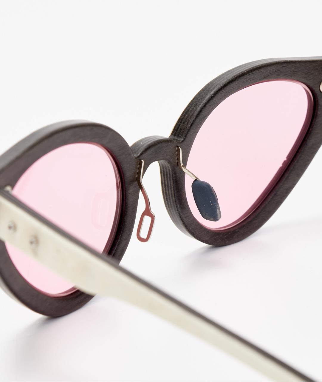 ULYANA SERGEENKO Бежевые деревянные солнцезащитные очки, фото 5