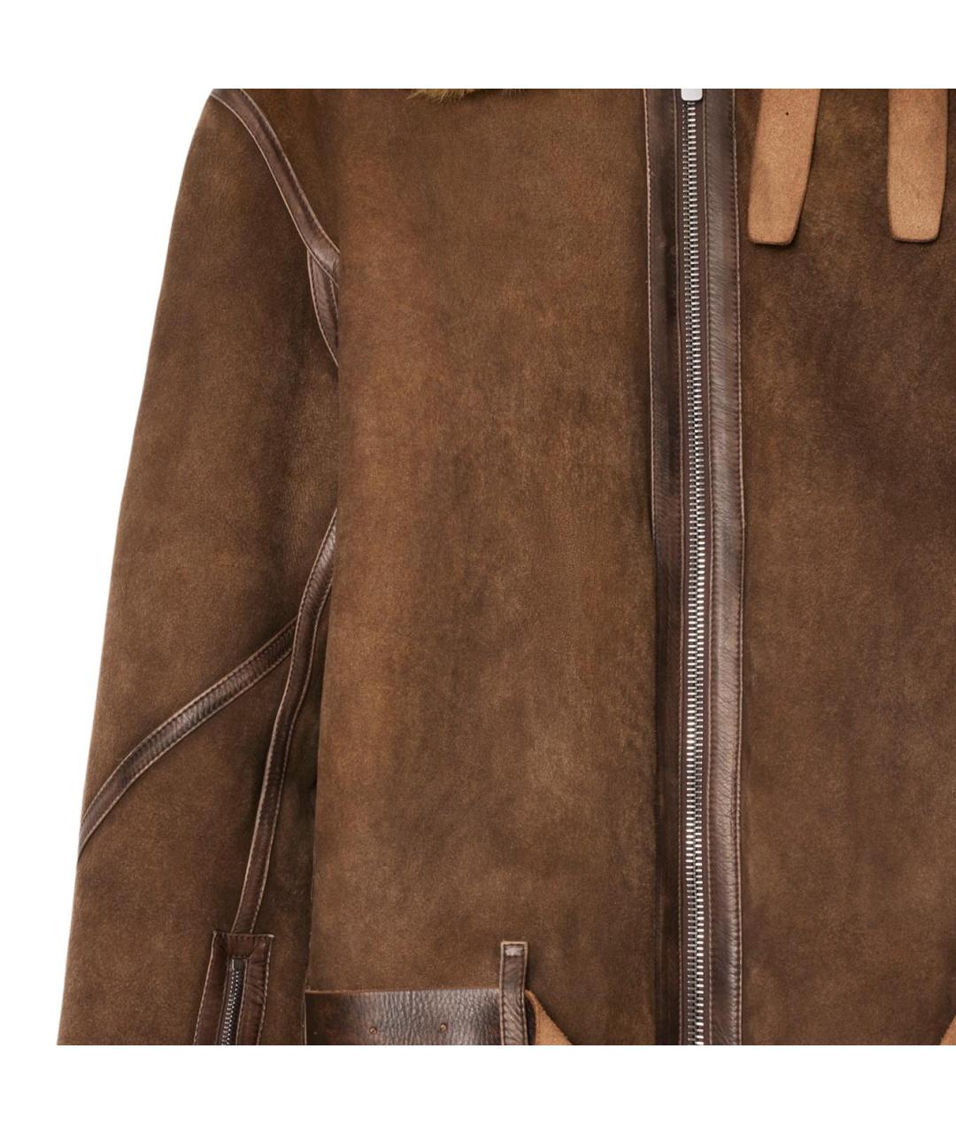 BURBERRY Коричневая кожаная дубленка/шуба, фото 6