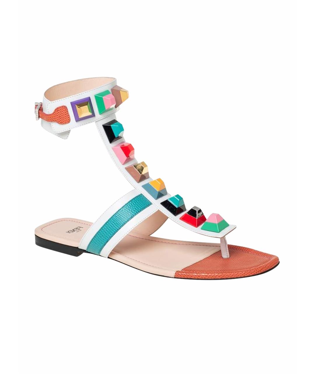 FENDI Мульти кожаные босоножки, фото 1