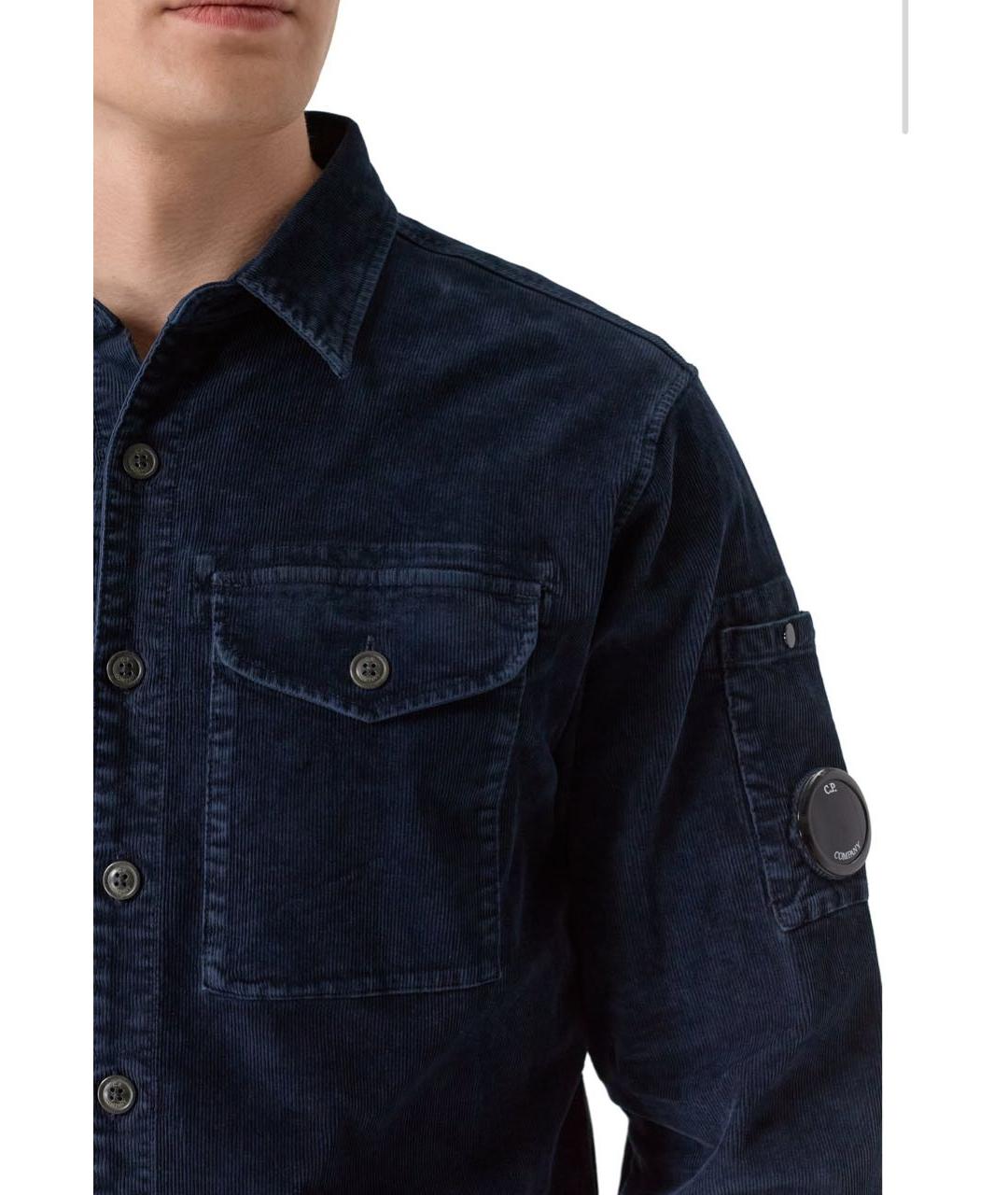 CP COMPANY Темно-синяя хлопковая кэжуал рубашка, фото 5