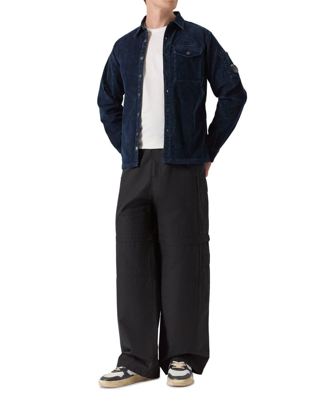CP COMPANY Темно-синяя хлопковая кэжуал рубашка, фото 2