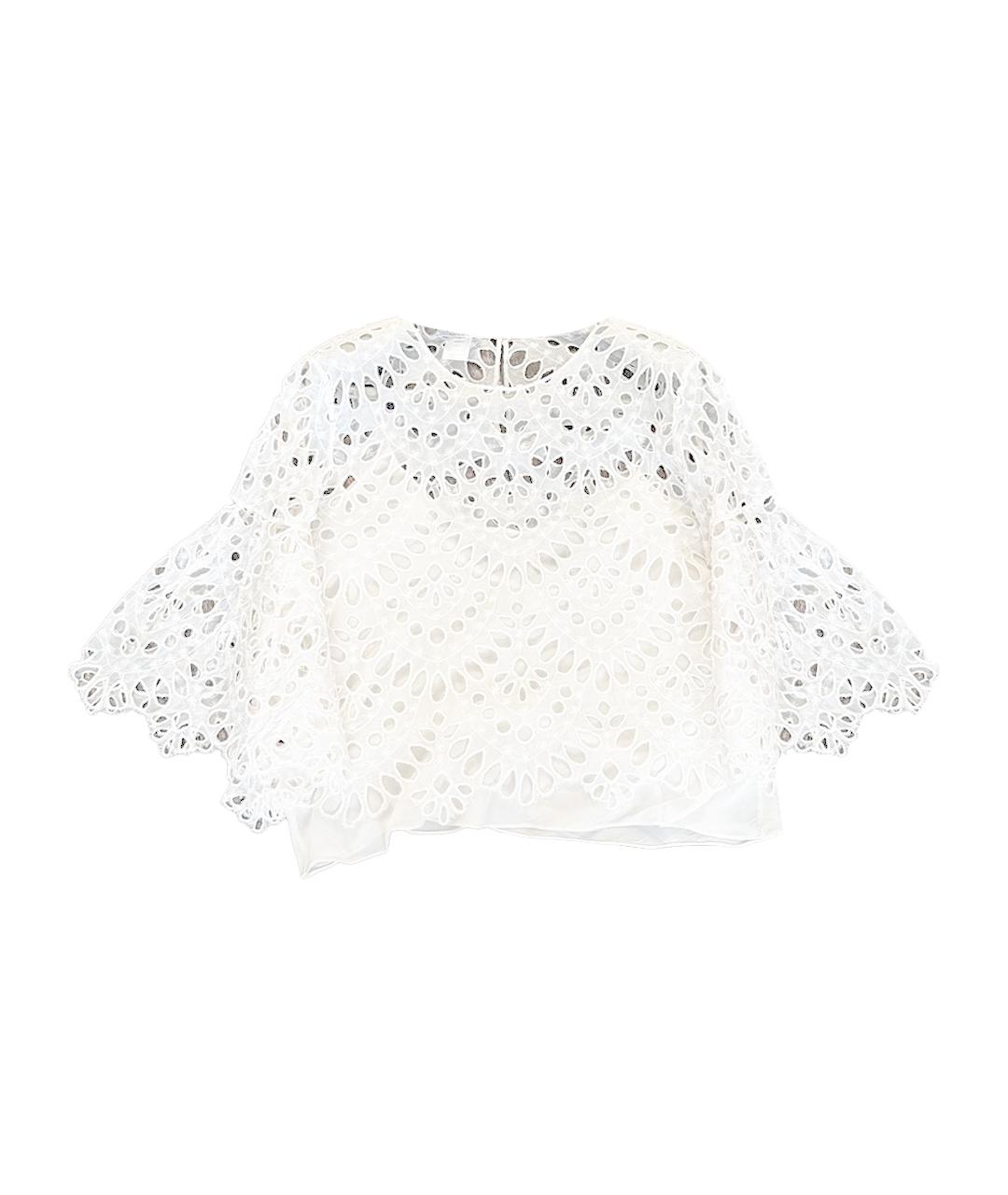 OSCAR DE LA RENTA Белая хлопковая блузы, фото 1
