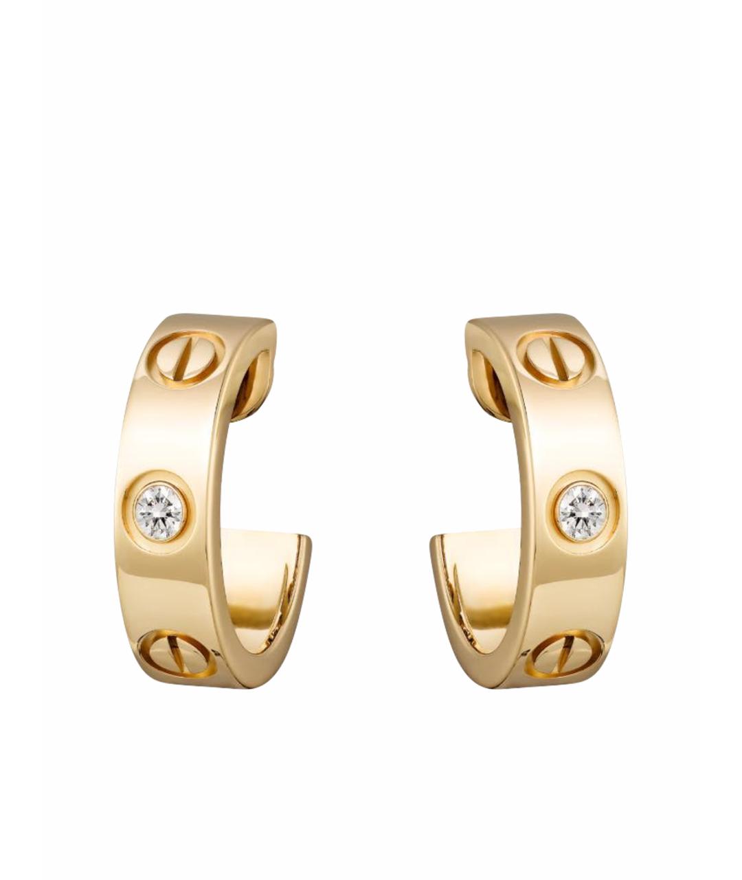 CARTIER Золотые серьги из желтого золота, фото 1