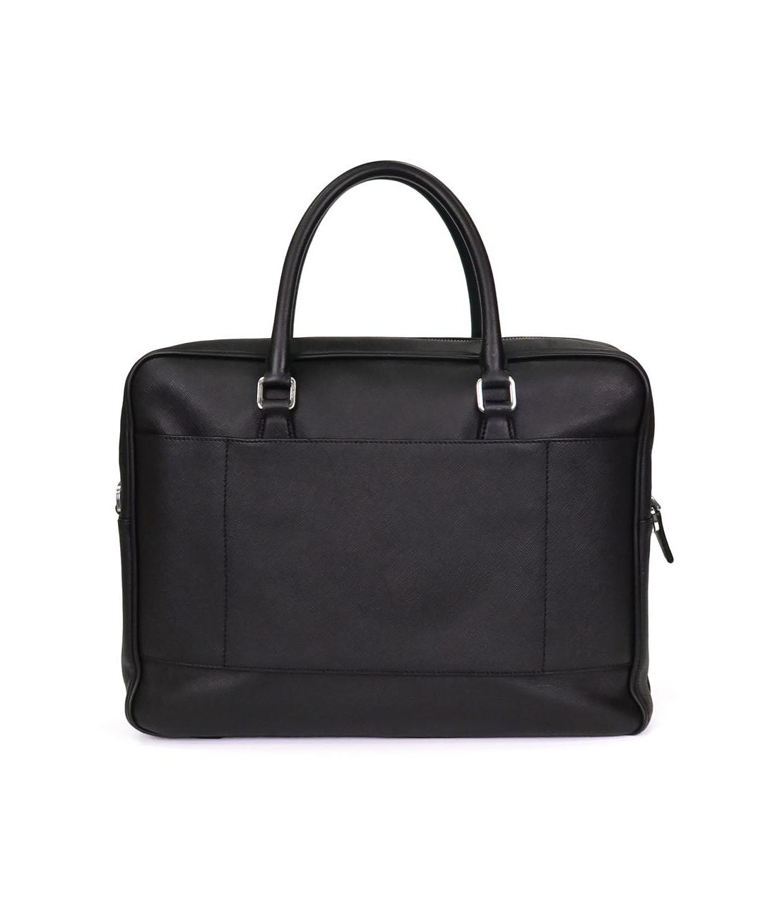 PRADA Черный кожаный портфель, фото 3