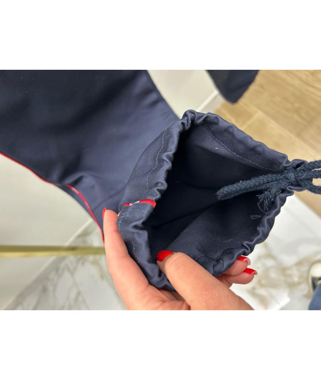 VETEMENTS Синие хлопковые прямые брюки, фото 7