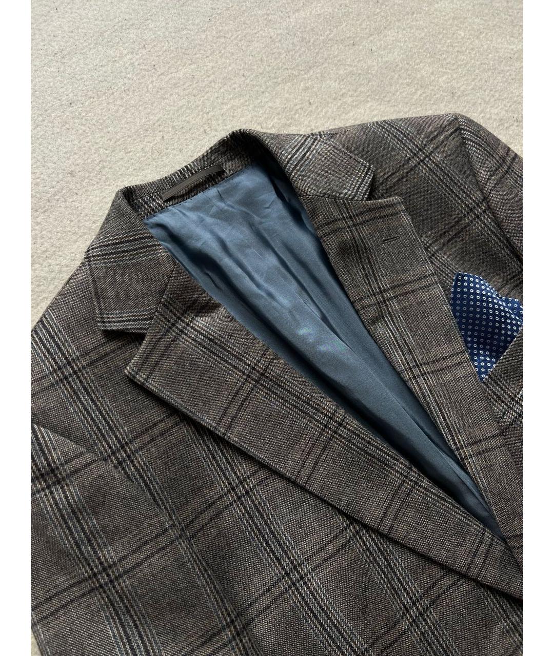 HUGO BOSS Серый шерстяной пиджак, фото 3