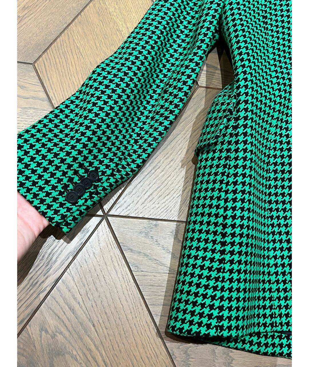 BALENCIAGA Зеленый шерстяной жакет/пиджак, фото 8