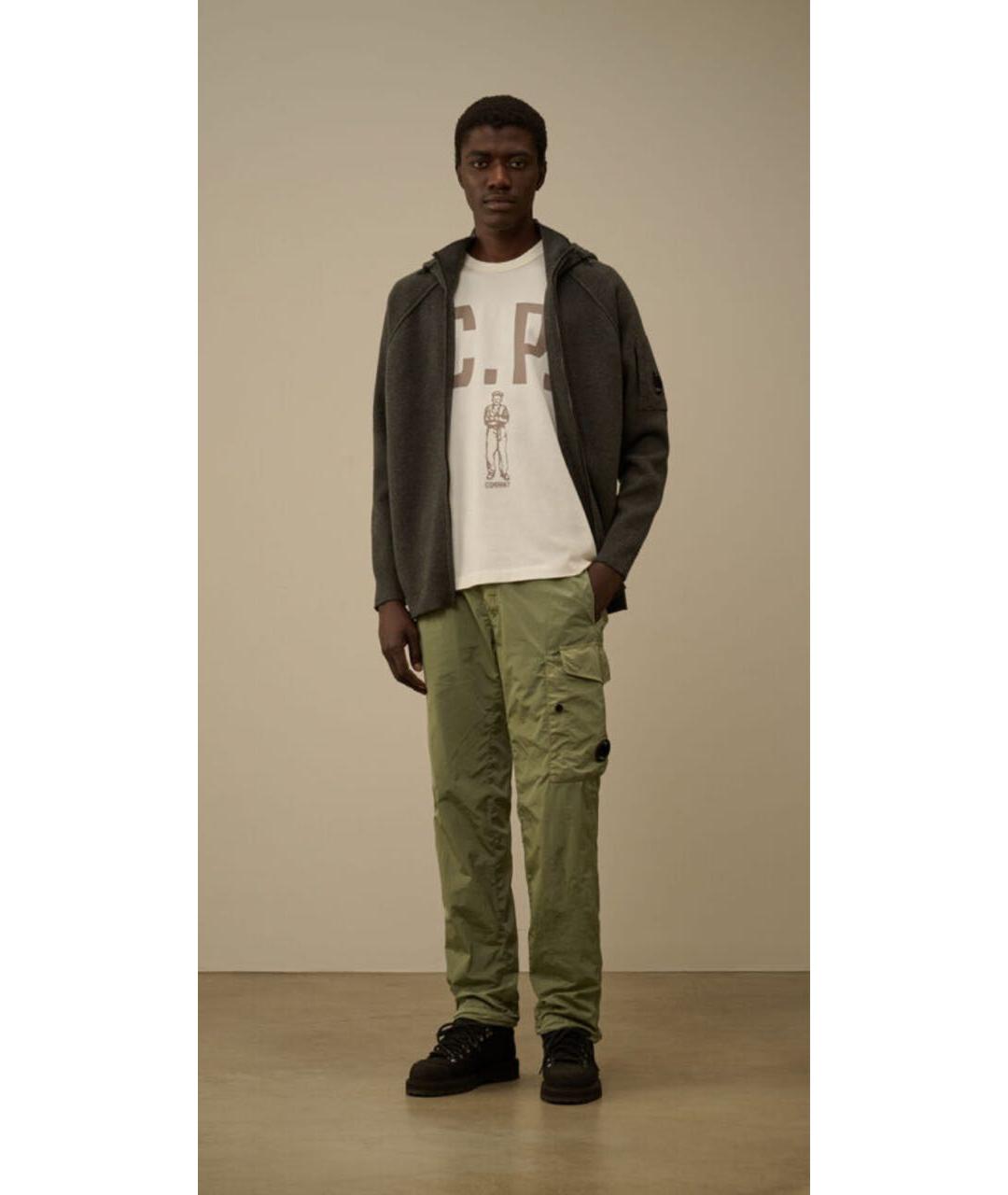 CP COMPANY Бежевая хлопковая футболка, фото 2
