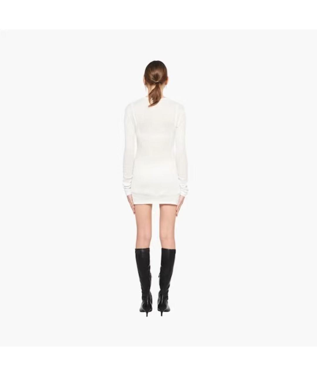 MIU MIU Белое хлопковое вечернее платье, фото 3