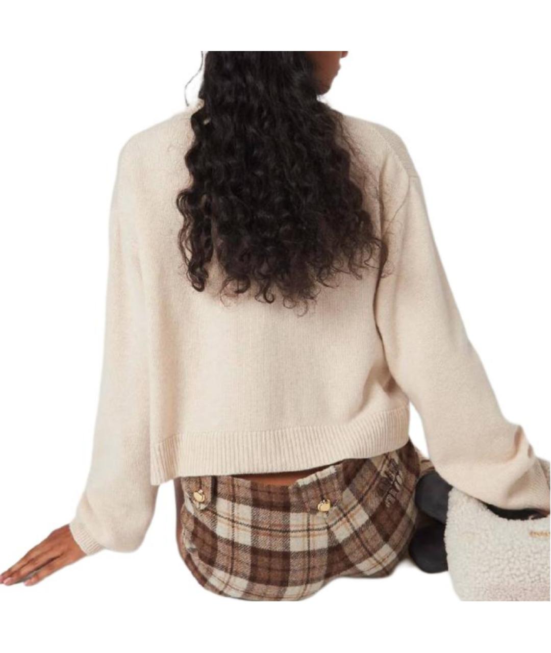 MIU MIU Розовый кашемировый кардиган, фото 3