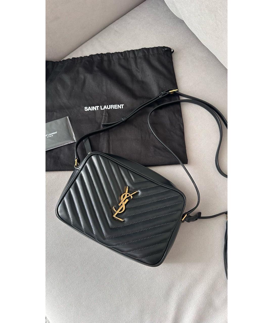 YVES SAINT LAURENT BEAUTY Черная сумка через плечо из лакированной кожи, фото 9