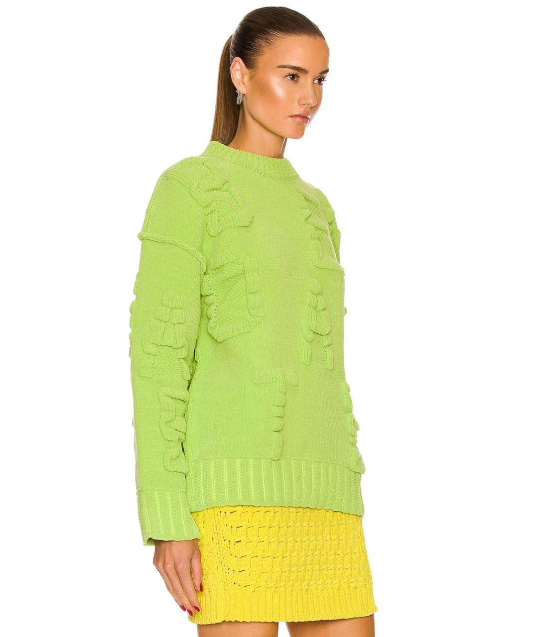 BOTTEGA VENETA Салатовый джемпер / свитер, фото 3