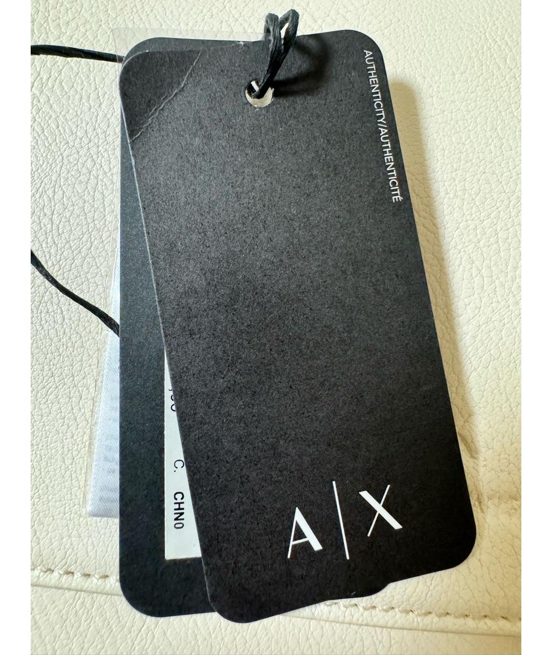 ARMANI EXCHANGE Бежевая сумка с короткими ручками из искусственной кожи, фото 7
