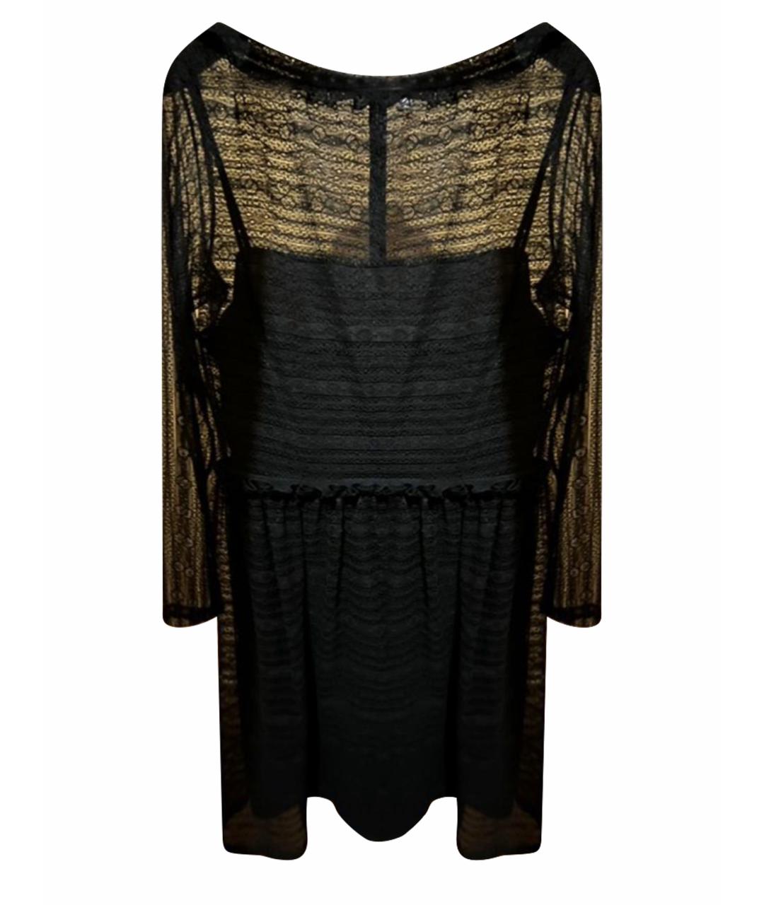 RED VALENTINO Черное кружевное вечернее платье, фото 1