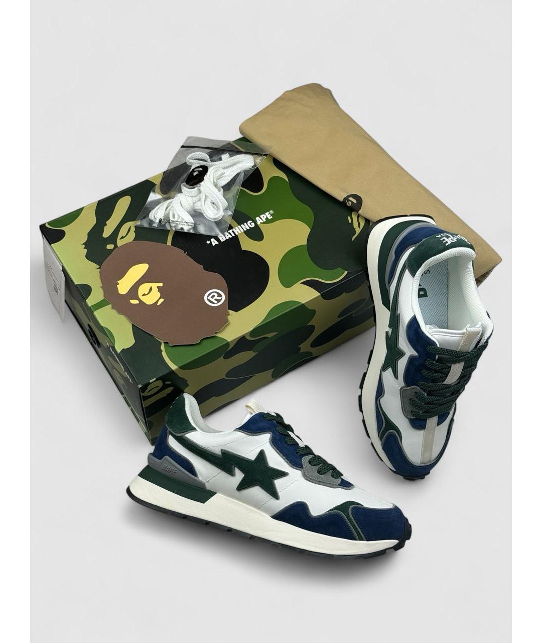 BAPE Зеленые замшевые низкие кроссовки / кеды, фото 2